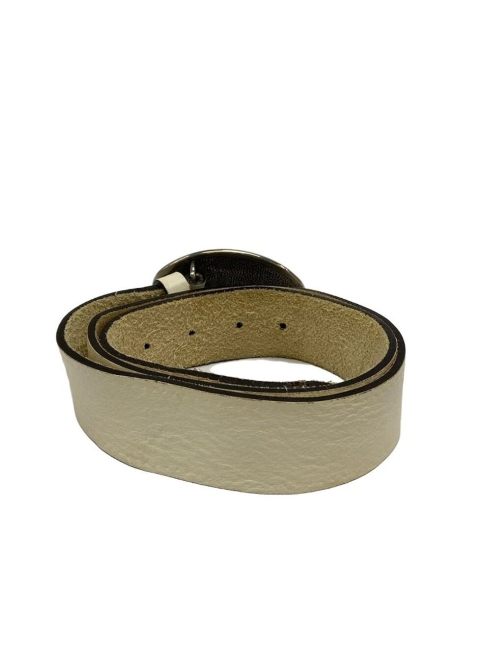 ★SOLD★ Gucci Belt 80 32 Ivory Silver Navy Scorpion Leather - Picture 2 of 6